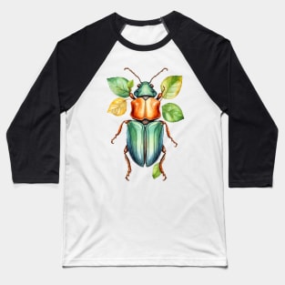 Beetle and leaves Baseball T-Shirt